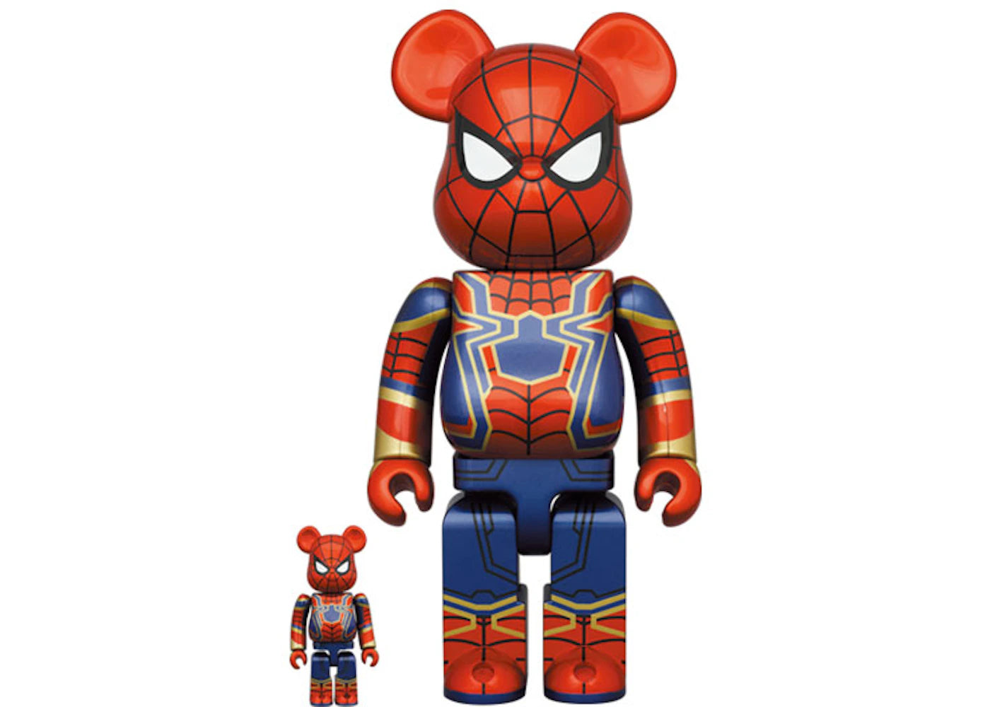 Bearbrick Iron Spider-man Avengers End Game 100% & 400% Set (2021 Version) -1