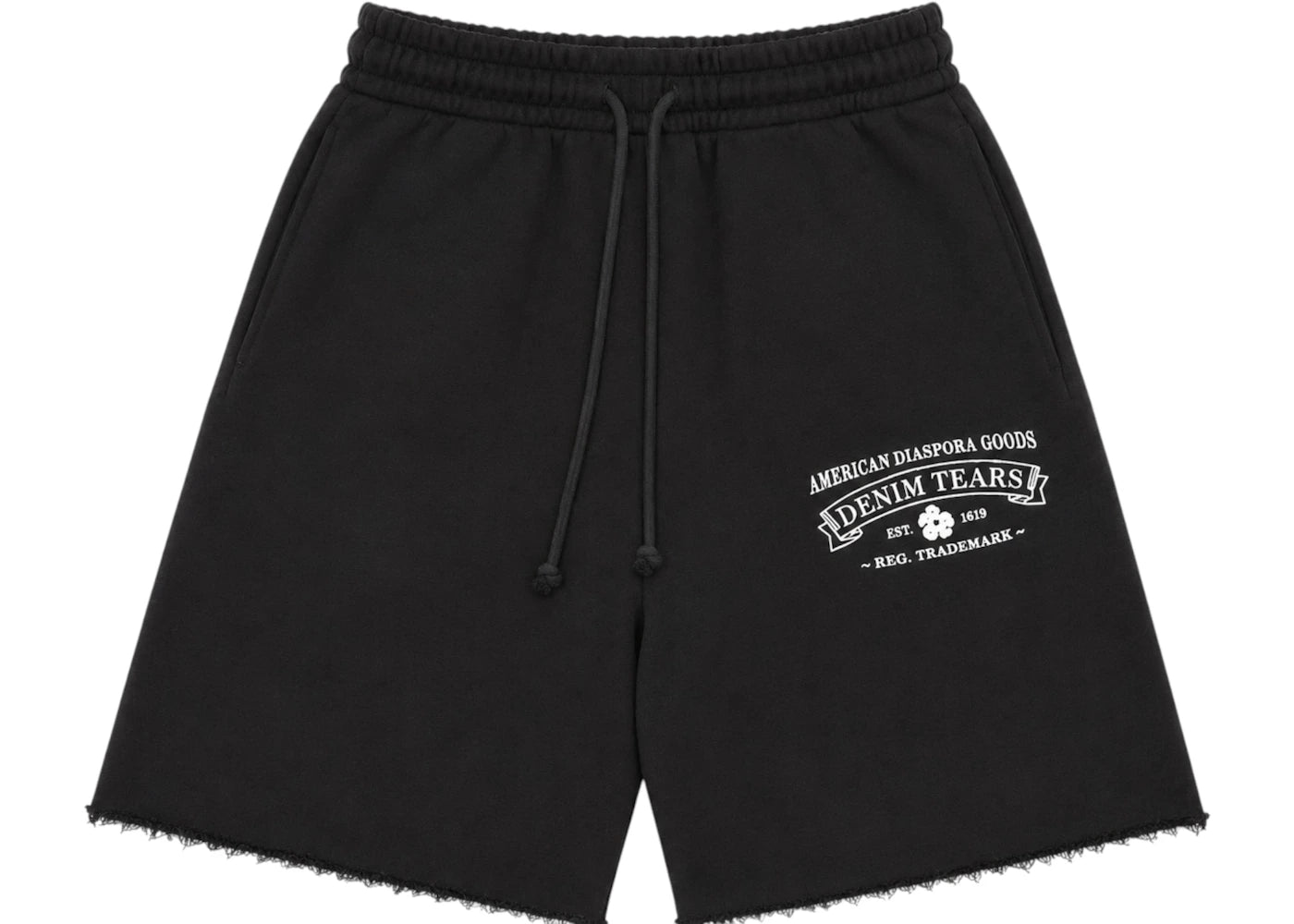 Denim Tears ADG Sweatshort Black/White -1