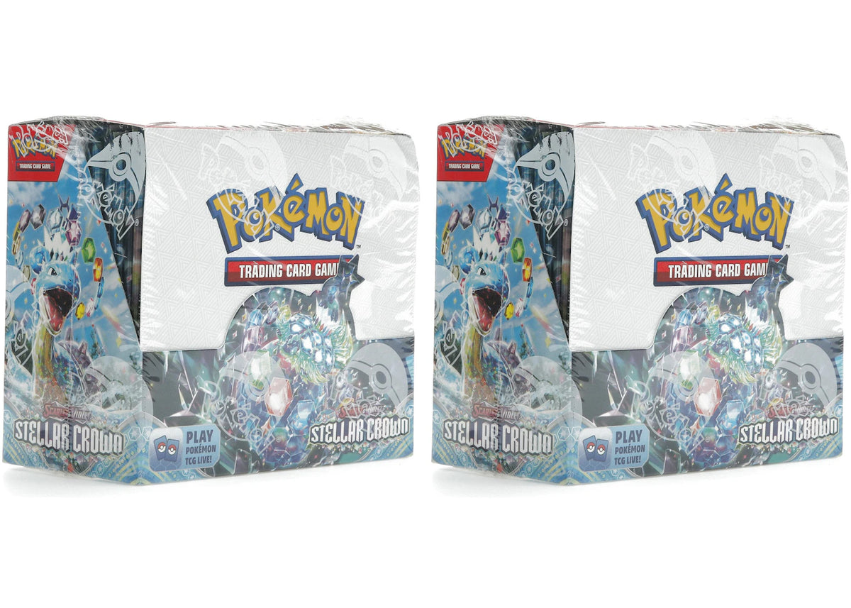 Pokémon Scarlet & Violet Stellar Crown Booster Box 2x Lot -1