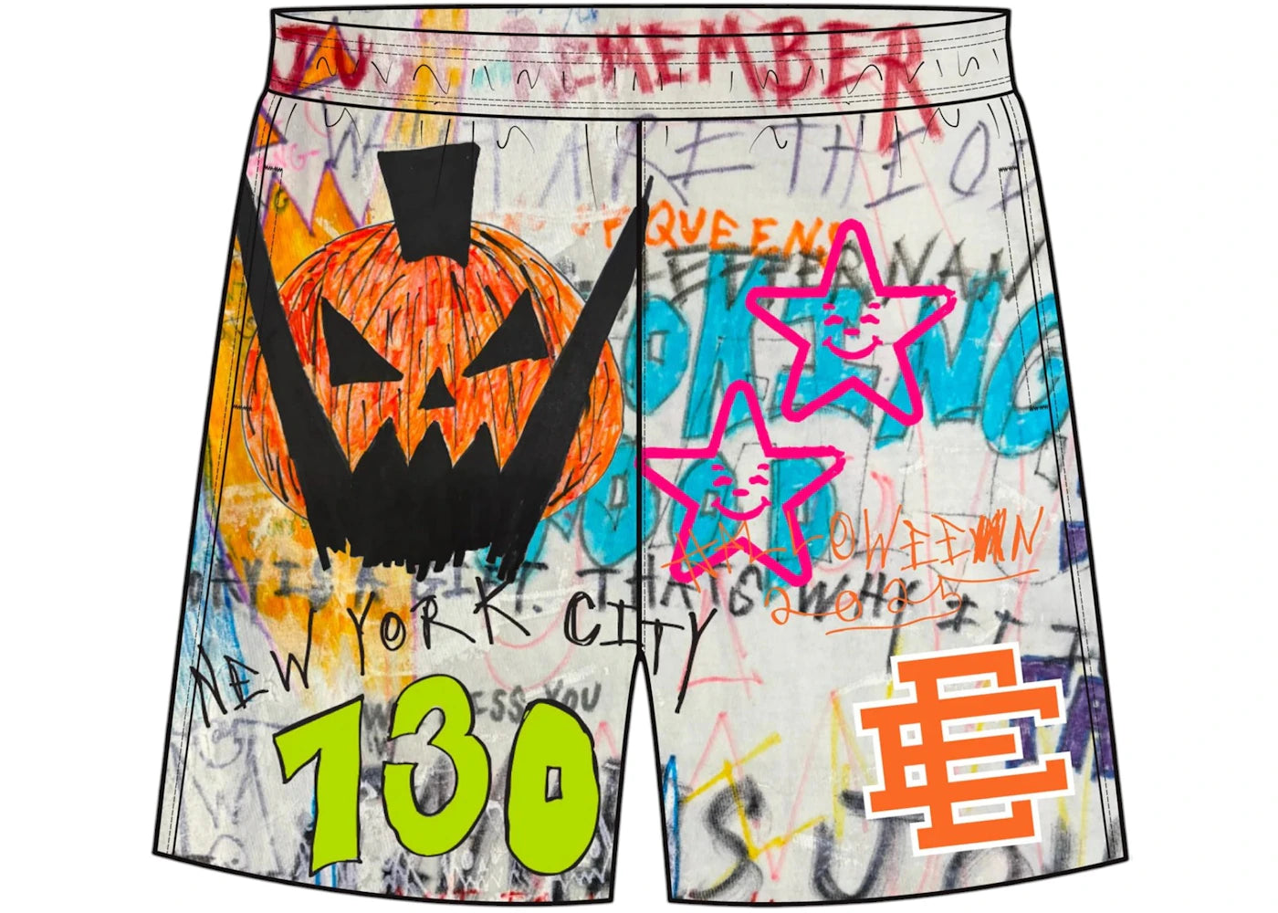 Eric Emanuel EE Asspizza Halloween Short Multicolor -1