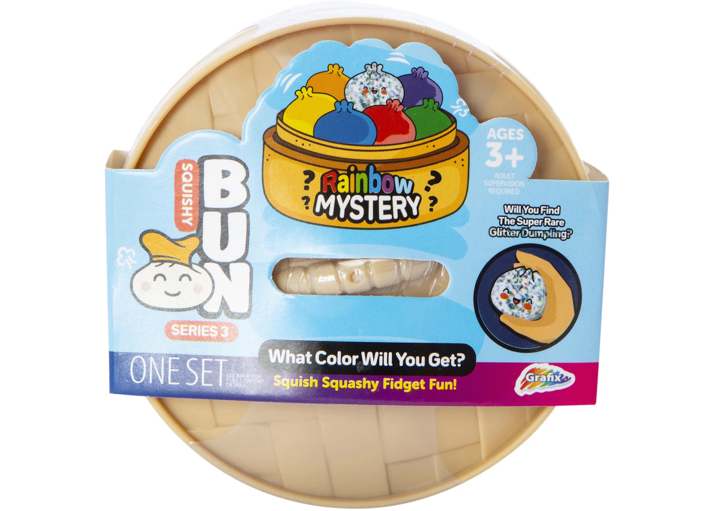 Squishy Bun Mystery Squishy Series 3 "Dumpling" (Rainbow Glitter Version) Blind Box -1