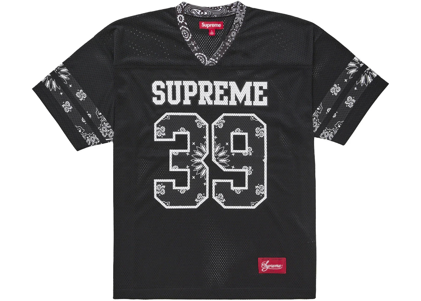 Supreme Bandana Football Jersey Black -1