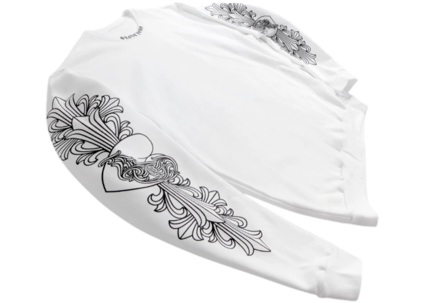 Chrome Hearts Love You Crewneck Sweatshirt White -1