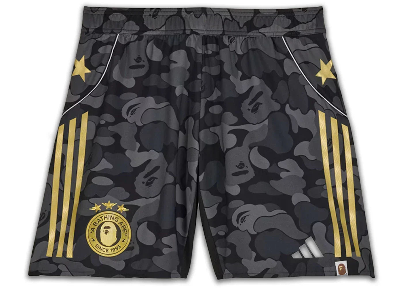 adidas x BAPE Football Slim Shorts Black -1