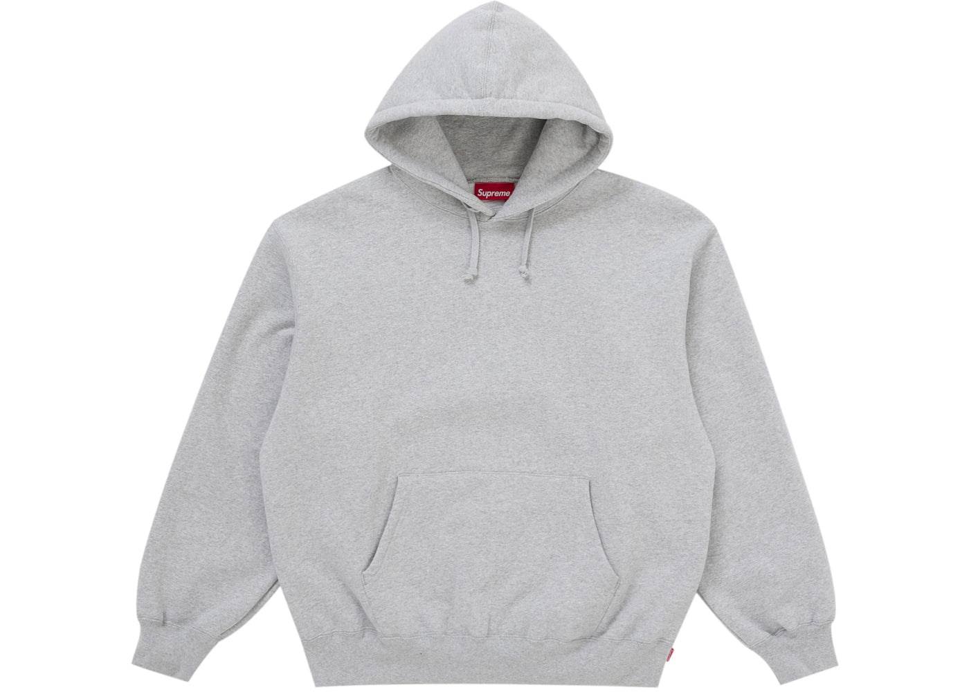 Supreme Satin Appliqué Hooded Sweatshirt (FW25) Heather Grey -1