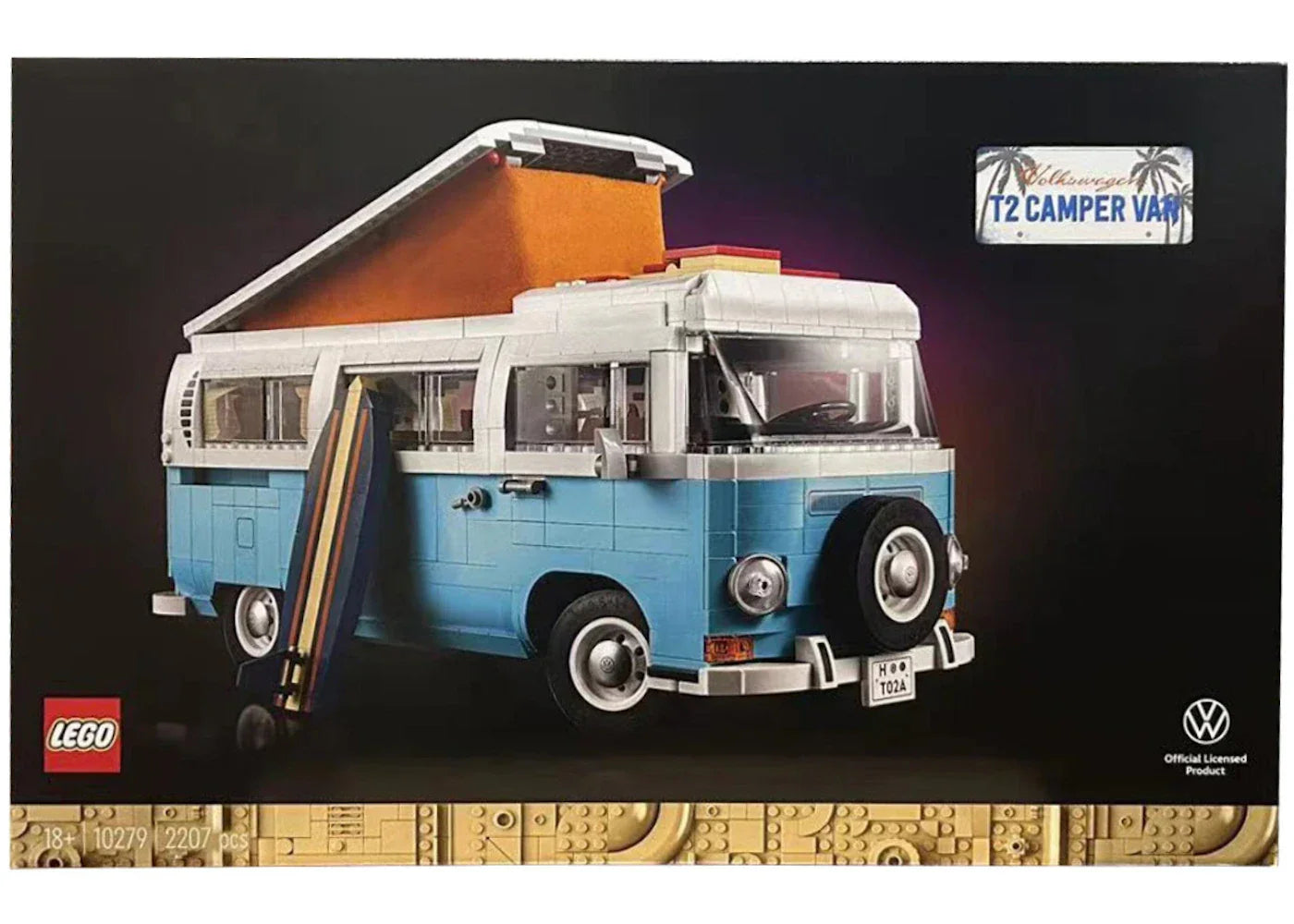 LEGO Volkswagen T2 Camper Van Set 10279 Blue/White-1