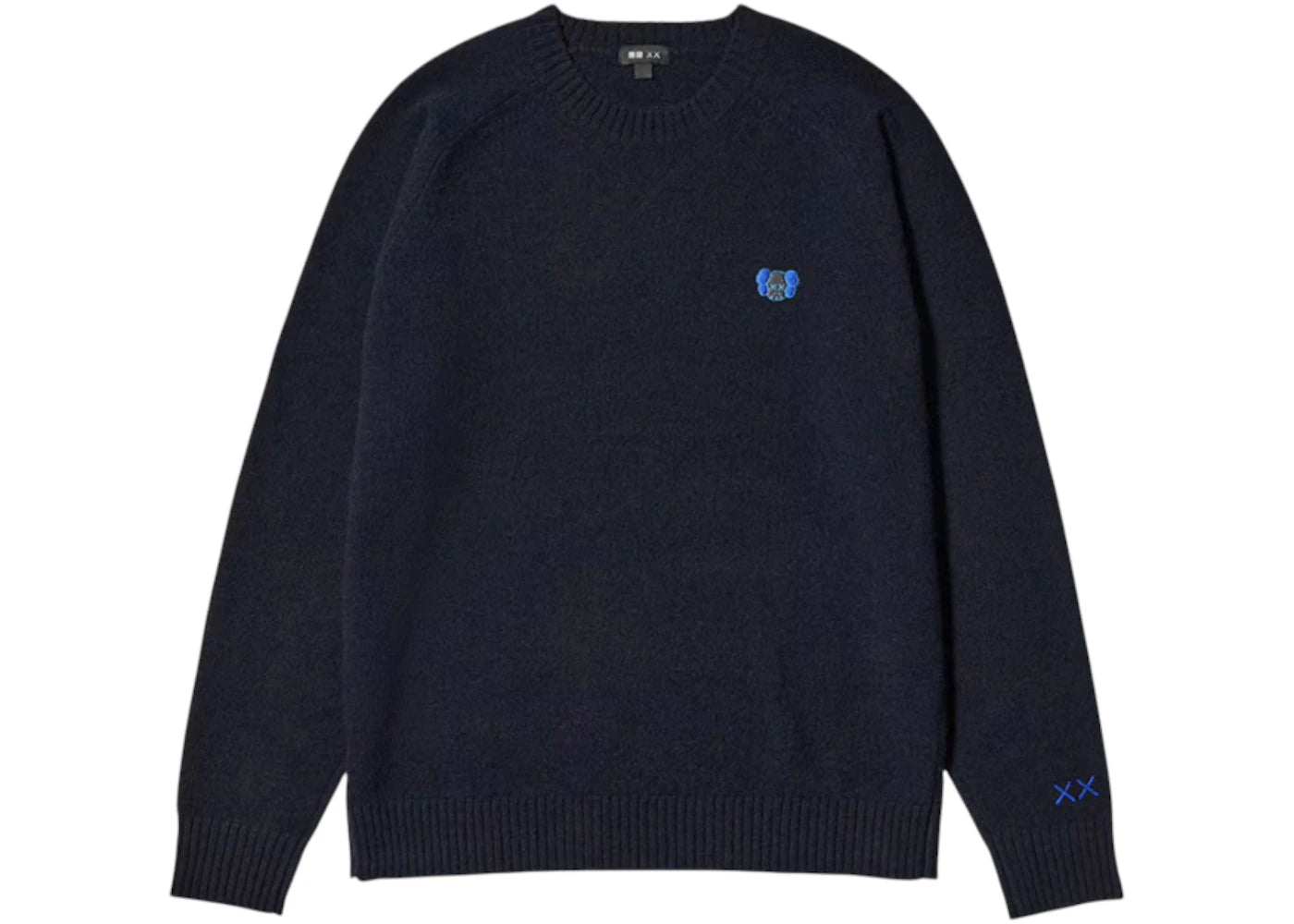 Uniqlo x KAWS Lambswool Crewneck Sweater Navy -1