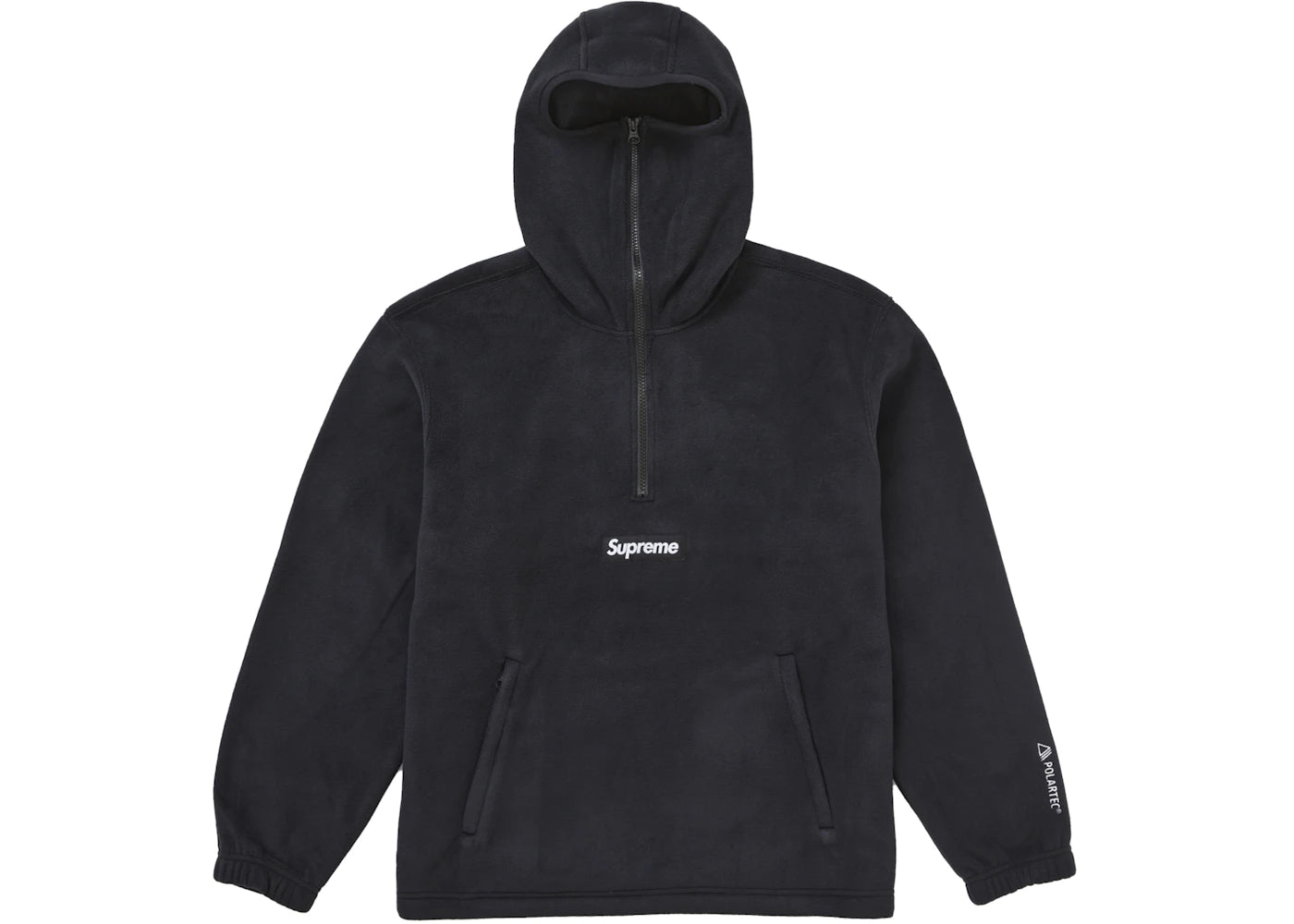 Supreme Polartec Facemask Half Zip Hooded Sweatshirt (FW24) Black -1