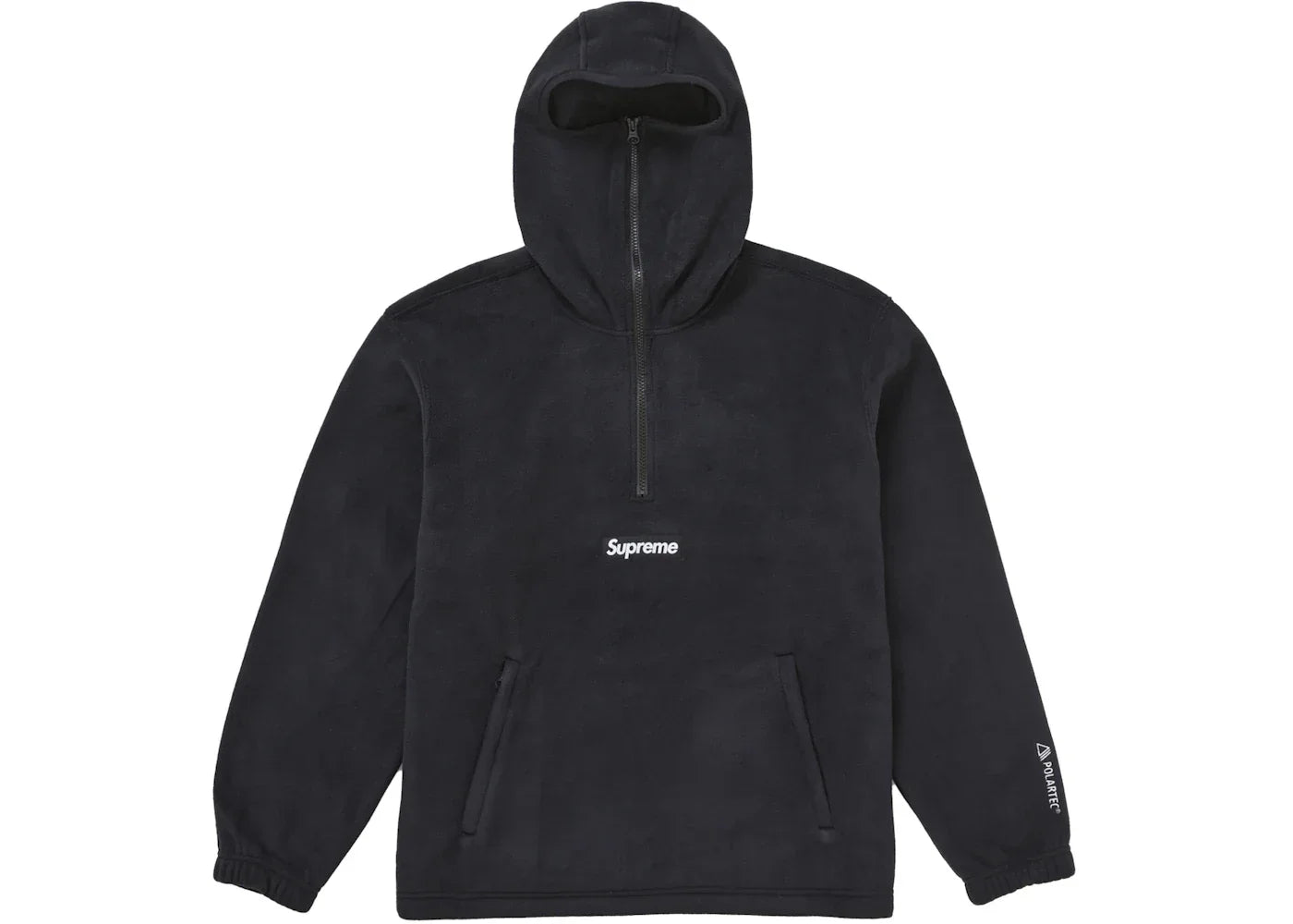 Supreme Polartec Facemask Half Zip Hooded Sweatshirt (FW24) Black -1