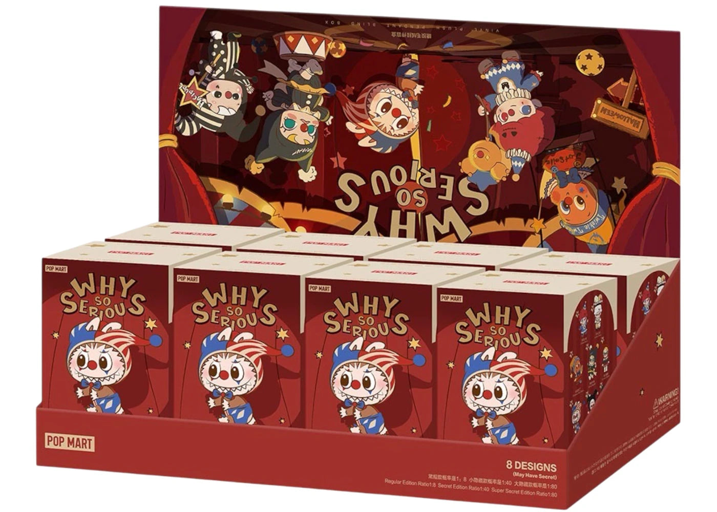 Pop Mart WHY SO SERIOUS Series Vinyl Plush Pendant Unsealed Case (8 Blind Boxes) -1