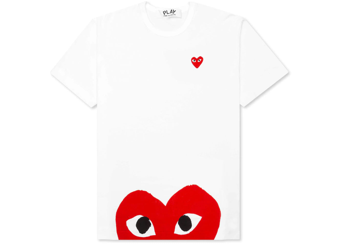 Comme des Garcons Play Red Half Heart T-shirt White -1