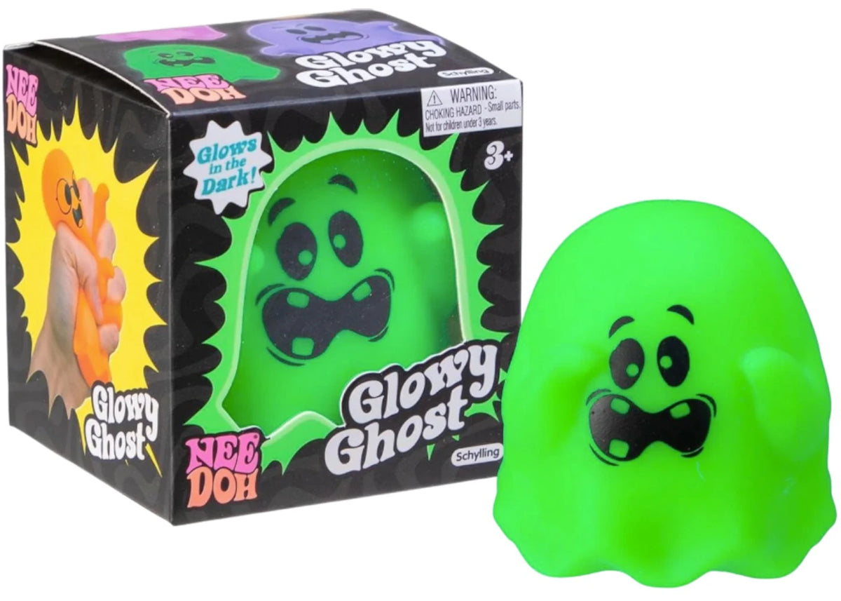 NeeDoh Glowy Ghost Squishy Fidget Toy (Random Facial Expression) Green -1