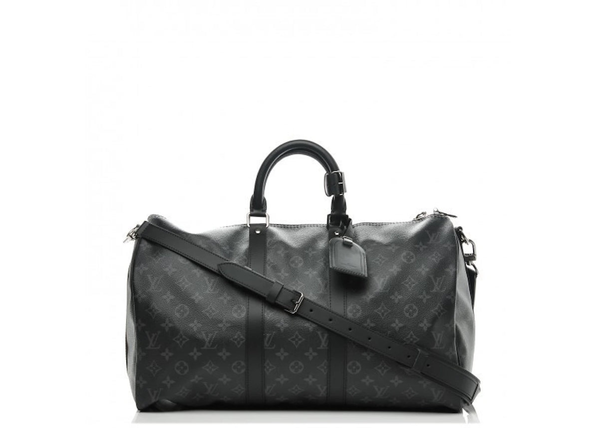 Louis Vuitton Keepall Bandouliere Monogram Eclipse 45 Black/Grey -1