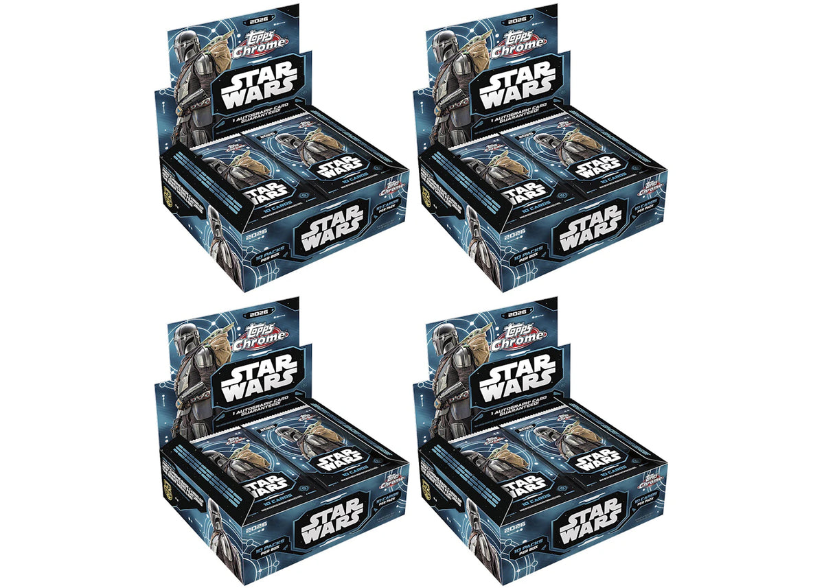 2026 Topps Chrome Star Wars Hobby Box 4x Lot -1