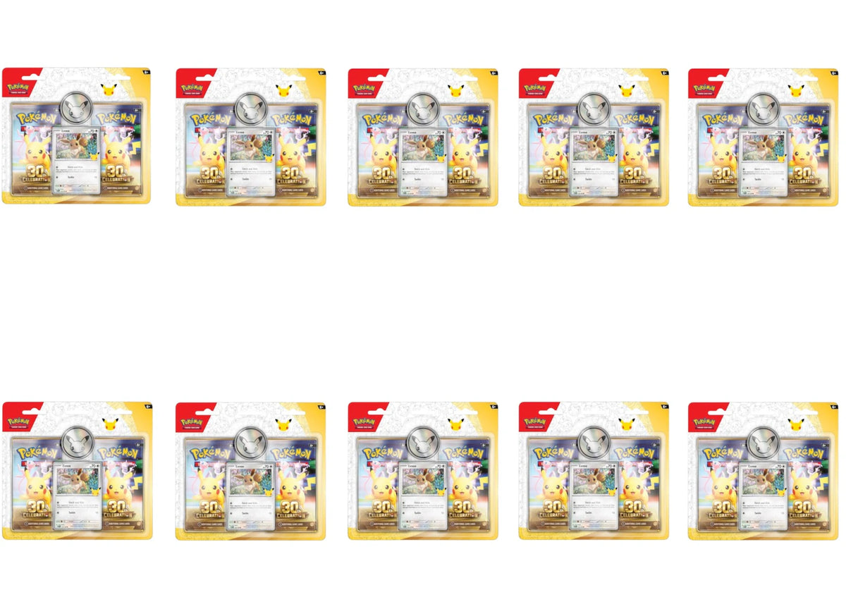 2026 Pokémon Mega Evolution 30th Celebration 2 Pack Blister 10x Lot -1