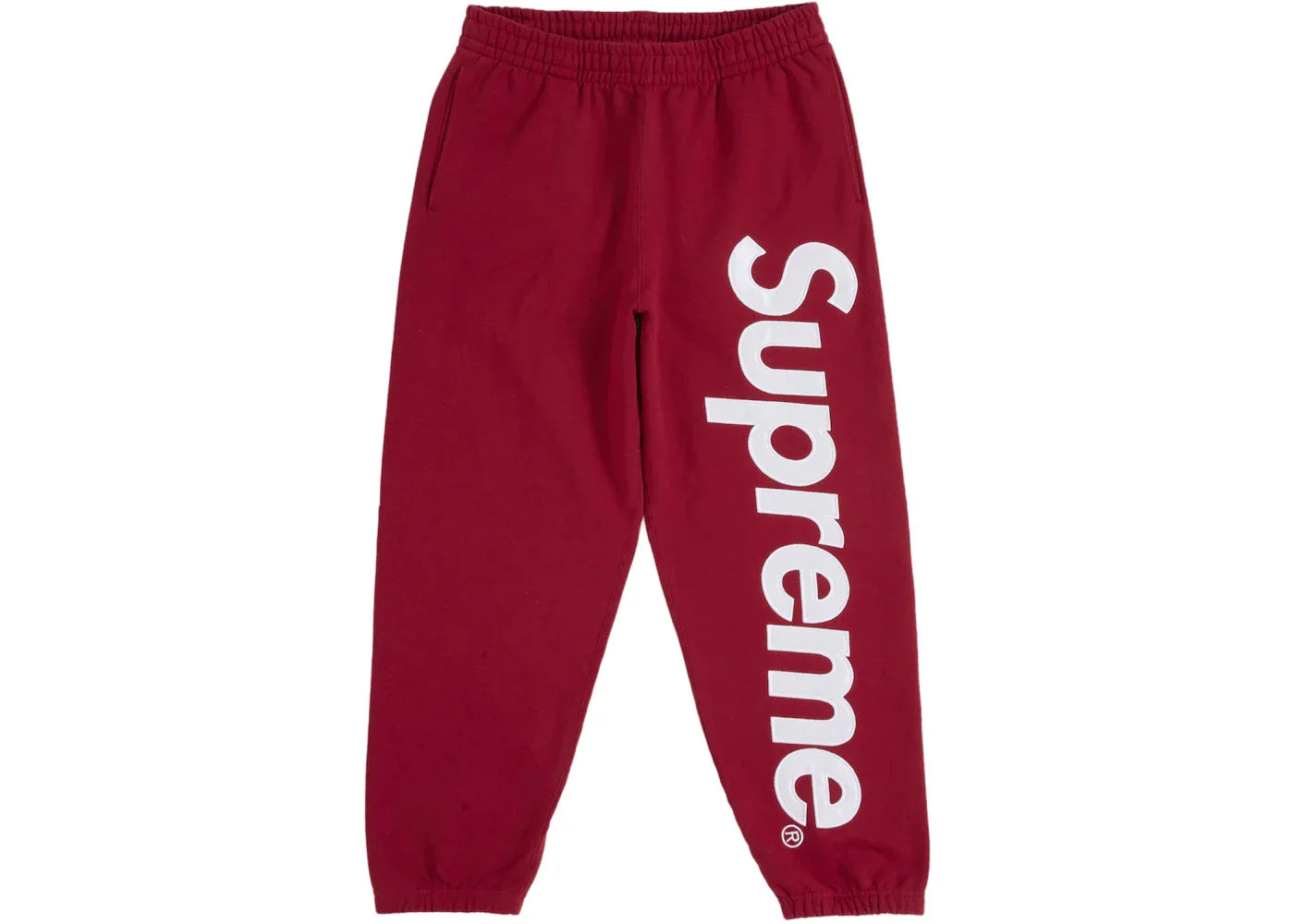 Supreme Satin Appliqué Sweatpant (FW25) Red -1
