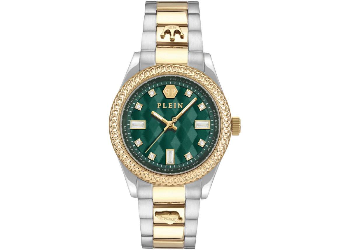 Philipp Plein Queen Crystal PWCDA0524 (Green Guilloche) -1