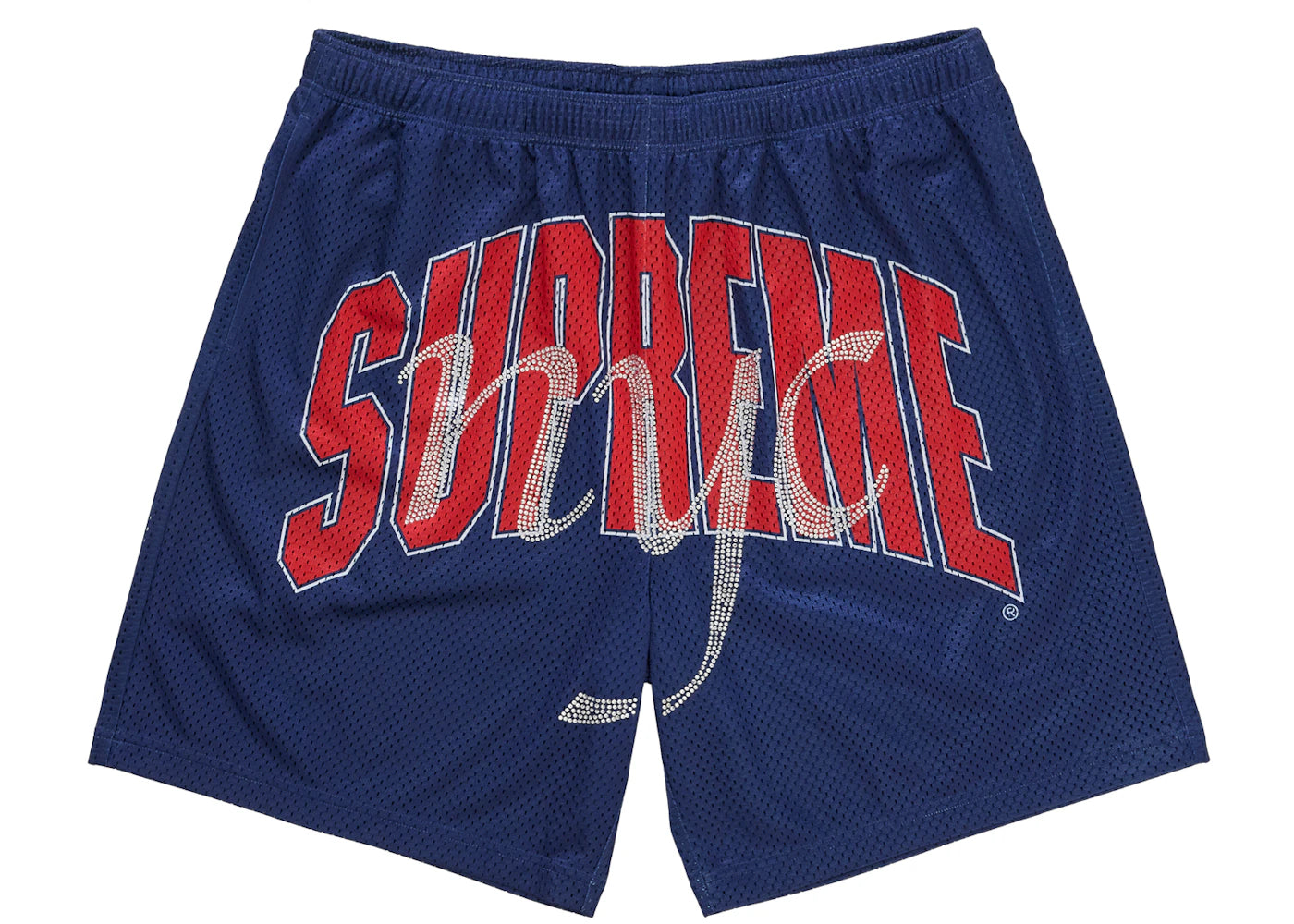 Supreme Rhinestone Mesh Short Navy -1