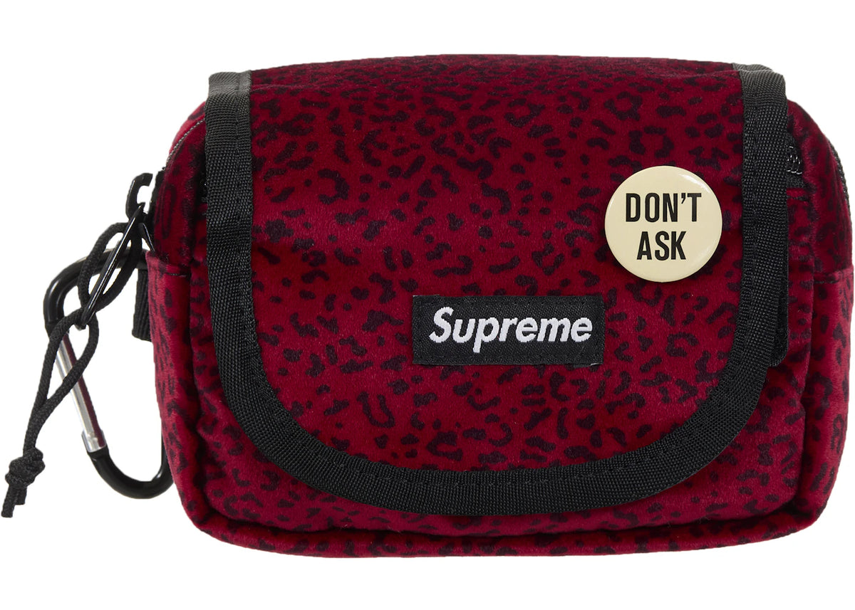 Supreme Velvet Mini Pouch Red Leopard -1