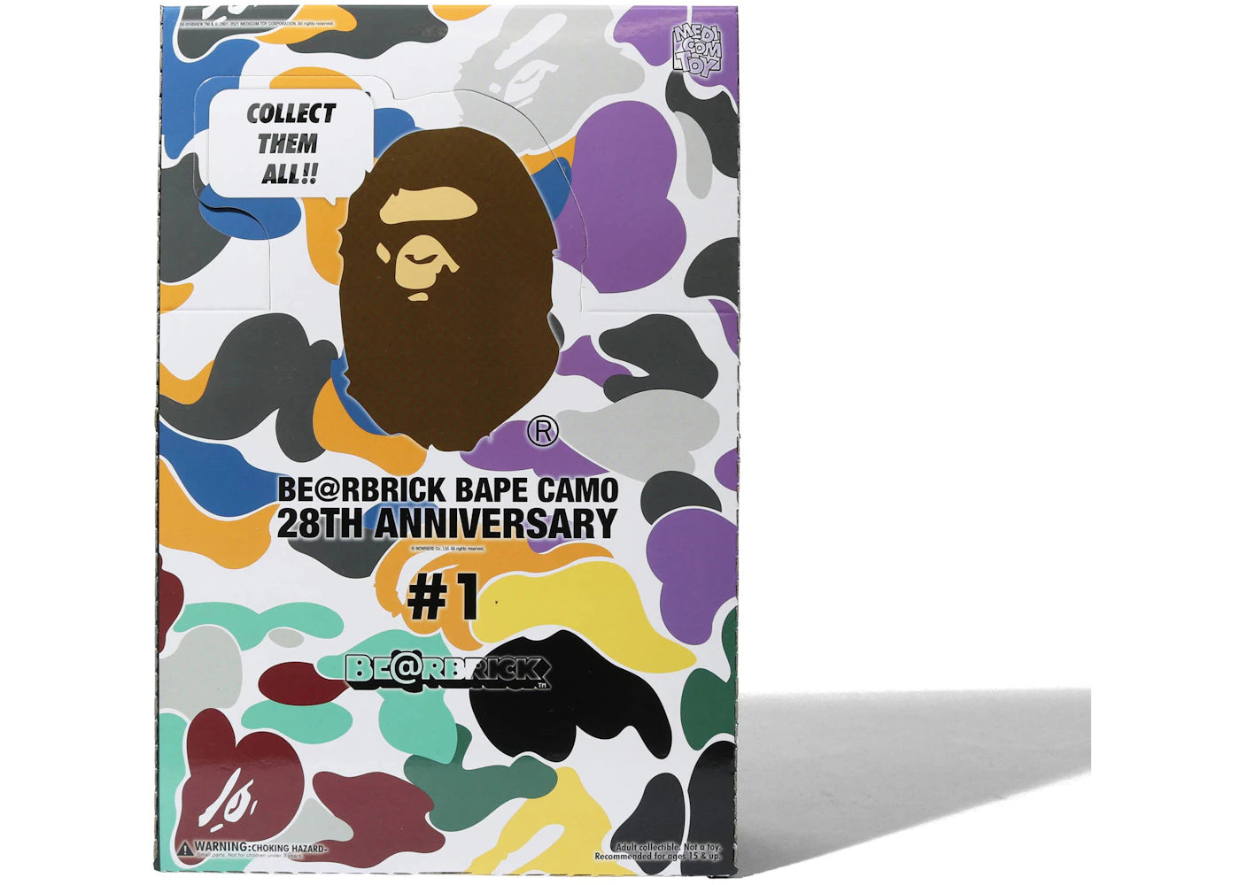 Bearbrick x BAPE 28th Anniversary Camo #1 Sealed Case 100% (24 Blind Boxes) -1