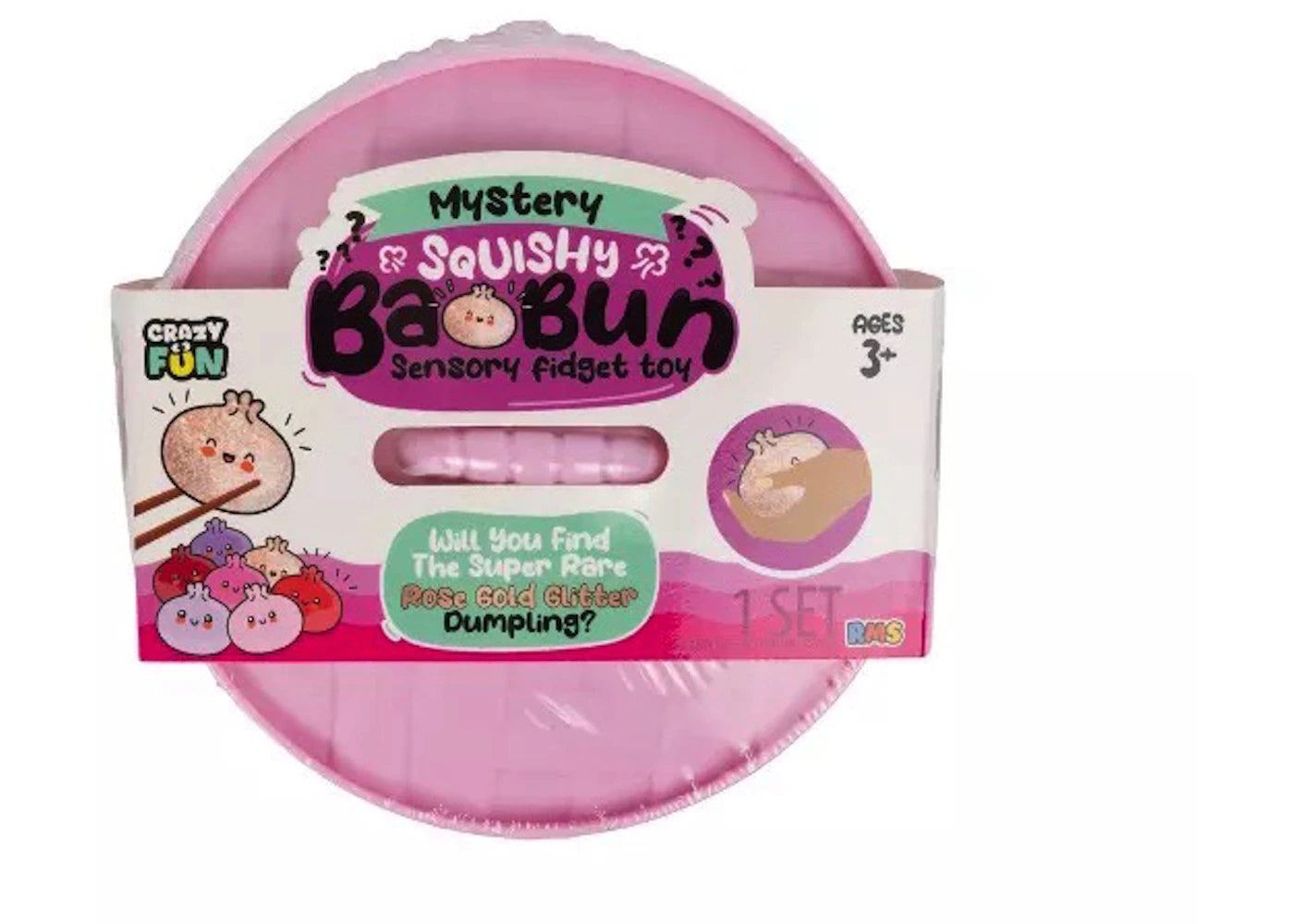 Squishy Bun Mystery Squishy "Dumpling" (Rose Gold Glitter) Blind Box -1