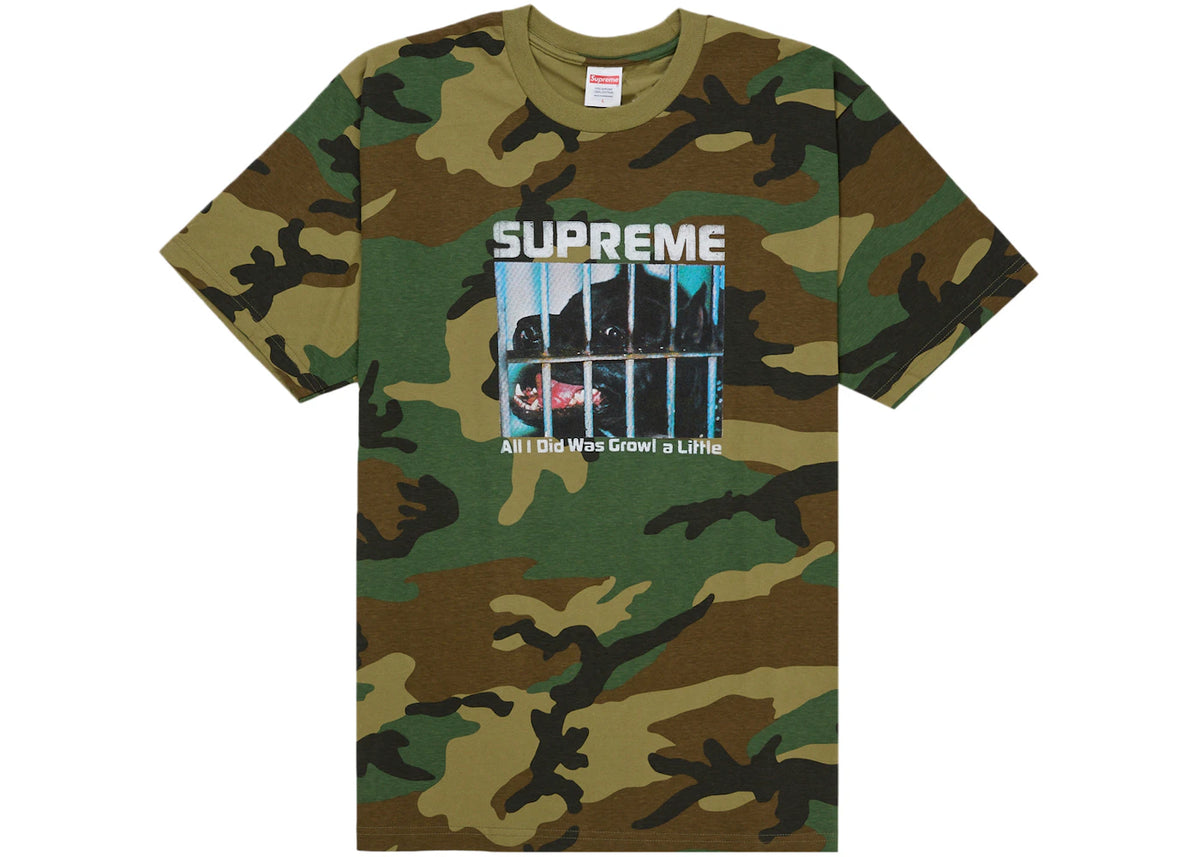 Supreme Growl Tee Woodland Camo -1