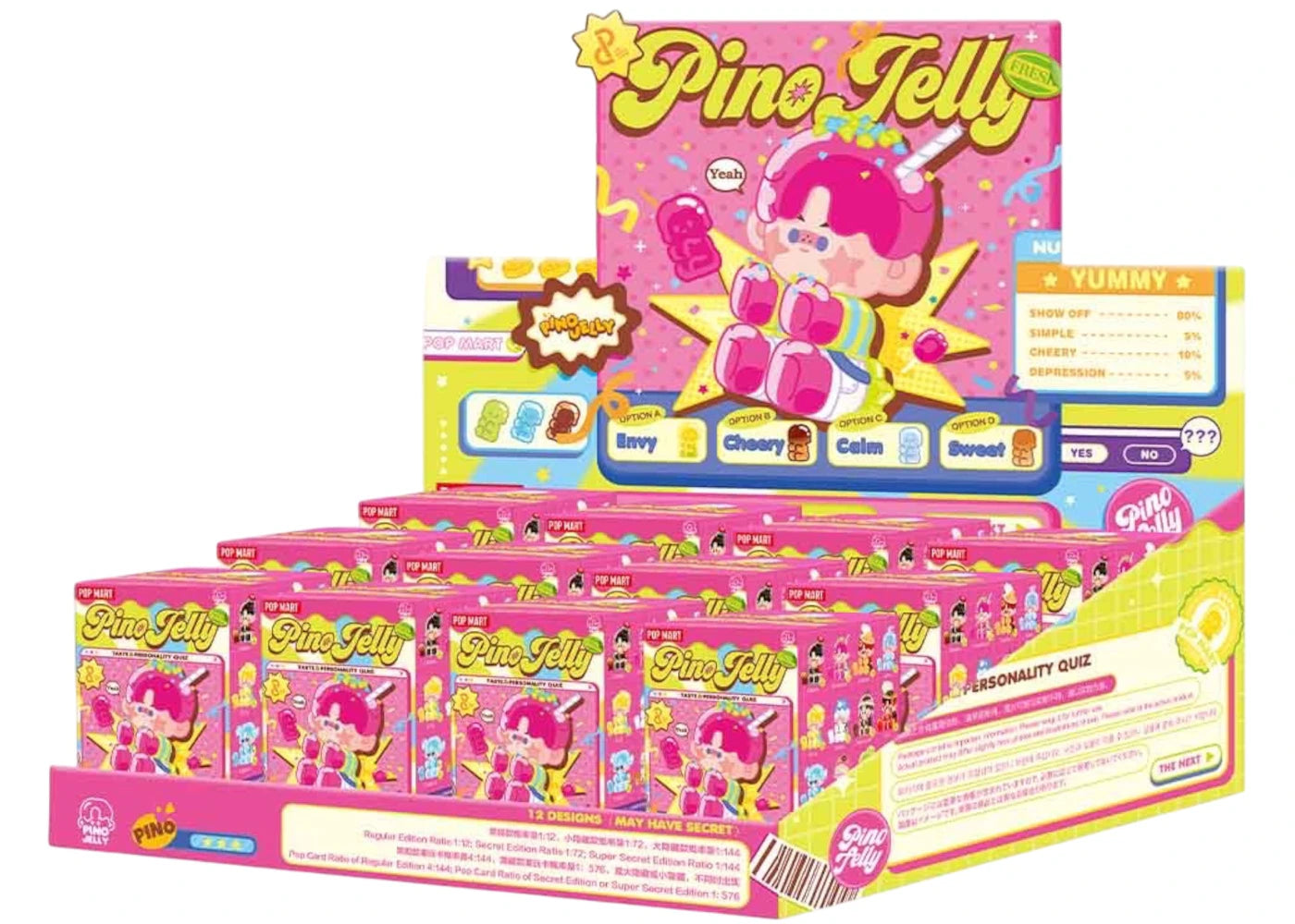 Pop Mart PINO JELLY Taste & Personality Quiz Series Figures Sealed Case (12 Blind Box) -1