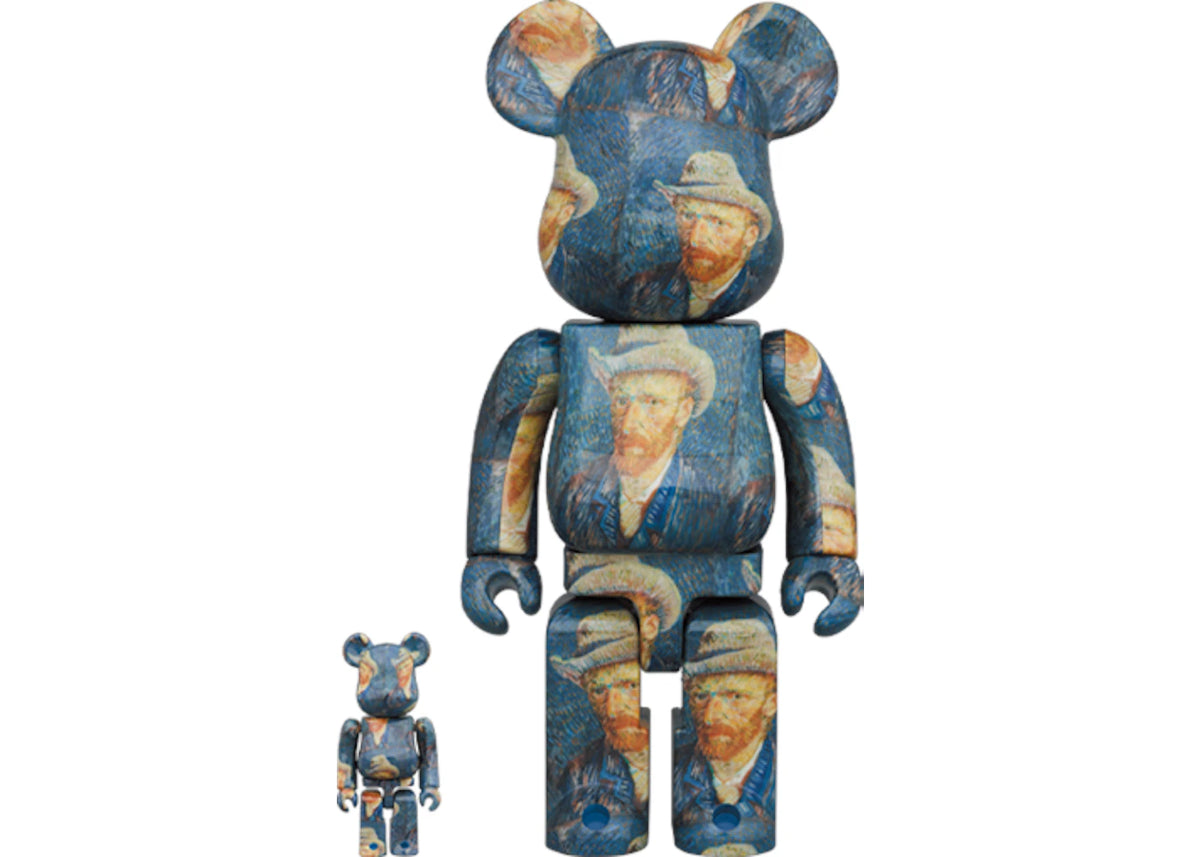 Bearbrick Van Gogh Museum Self Portrait 100% & 400% Set -1