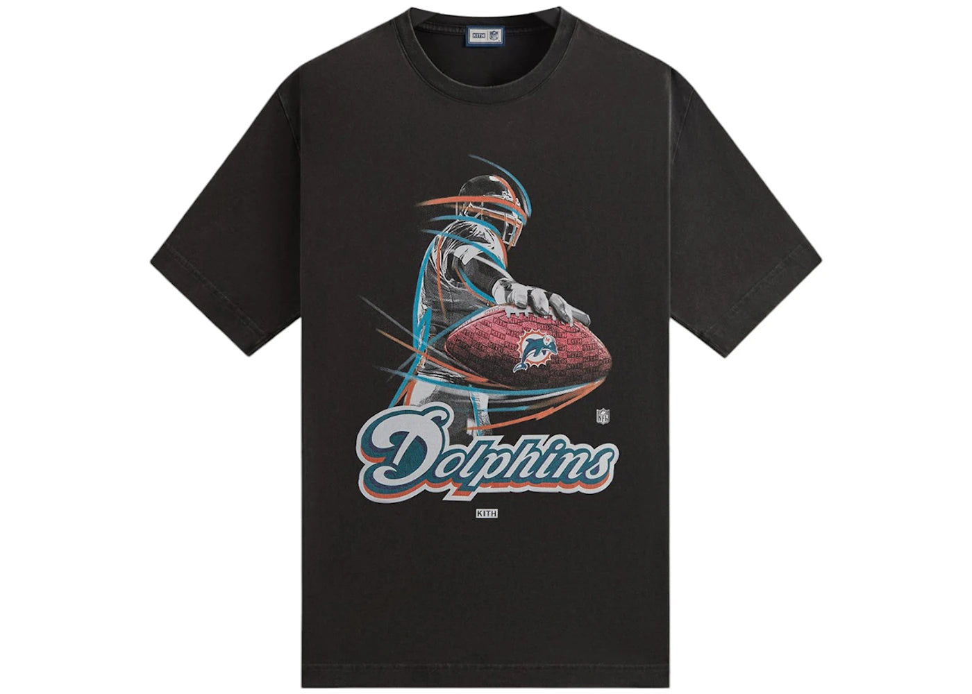 Kith x NFL 47 Dolphins Vintage Tee Black -1