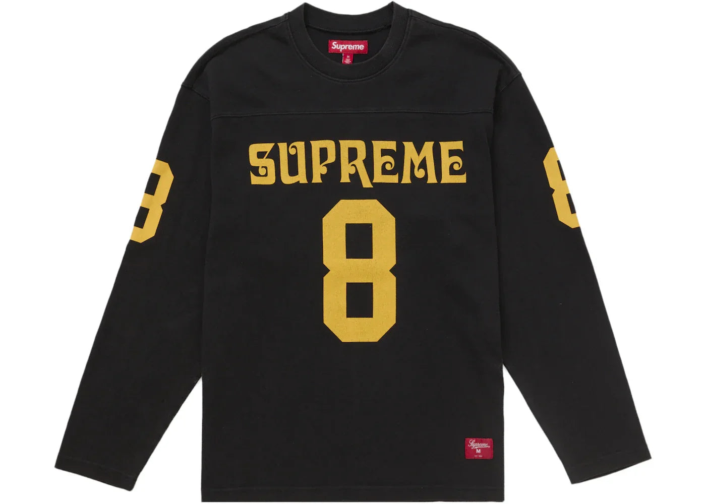 supreme affiliated l/s football top black