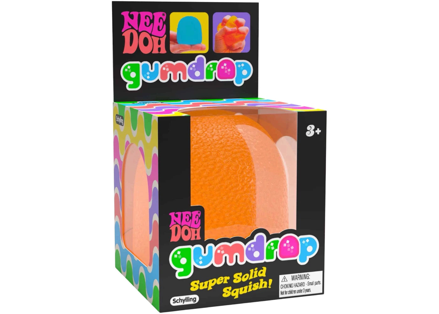 NeeDoh Gumdrop Squishy Fidget Toy Orange -1