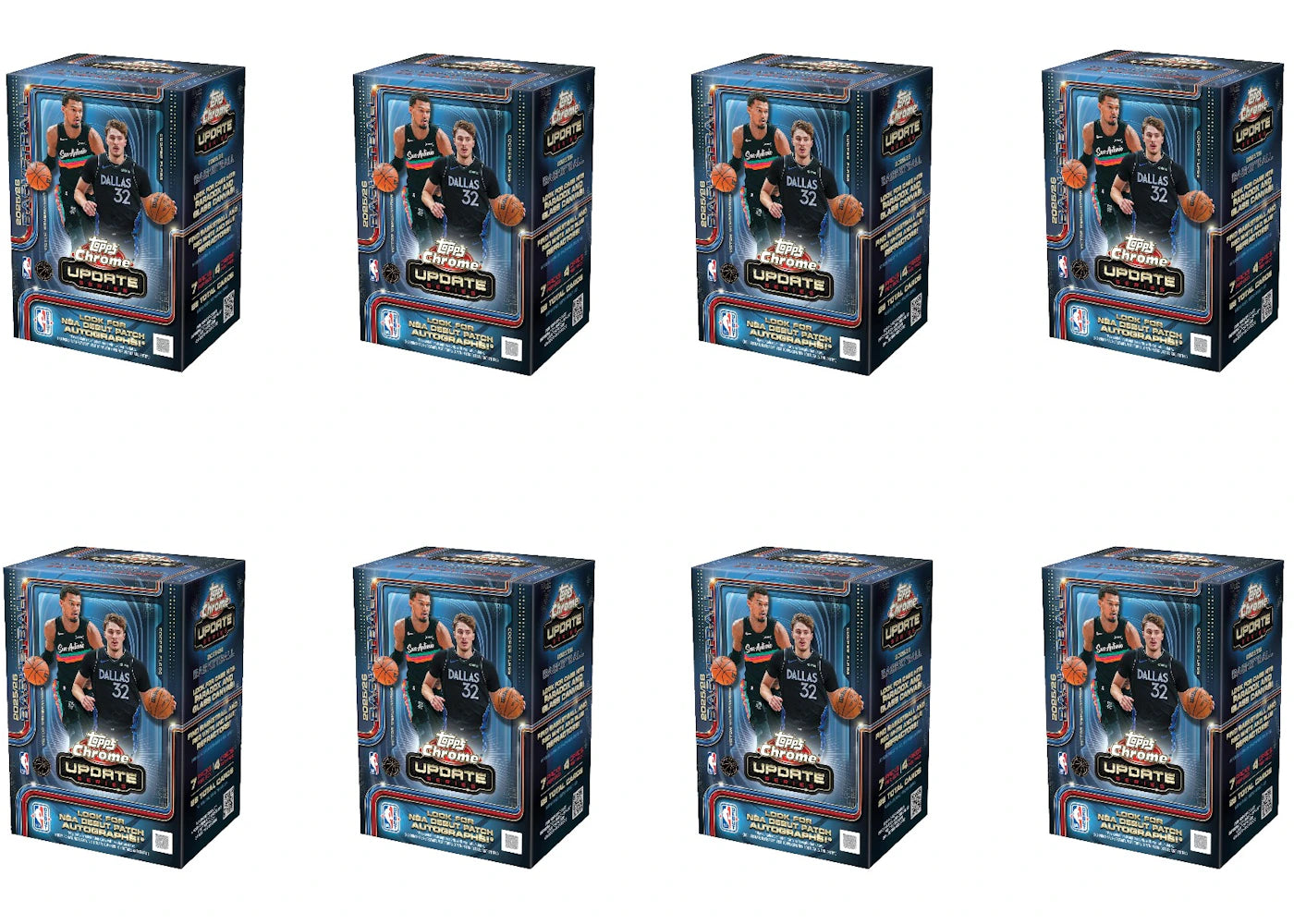 2025-26 Topps Chrome Updates Basketball Value Box 8x Lot -1