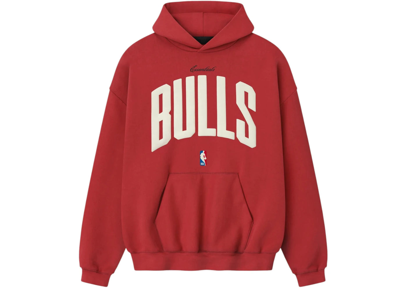 Fear of God Essentials Bulls 90's Hoodie Red -1
