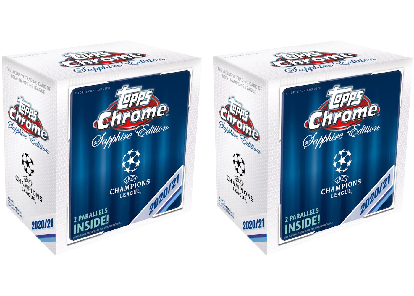2020-21 Topps Chrome UEFA Champions League Sapphire Edition Soccer Box 2x Lot -1
