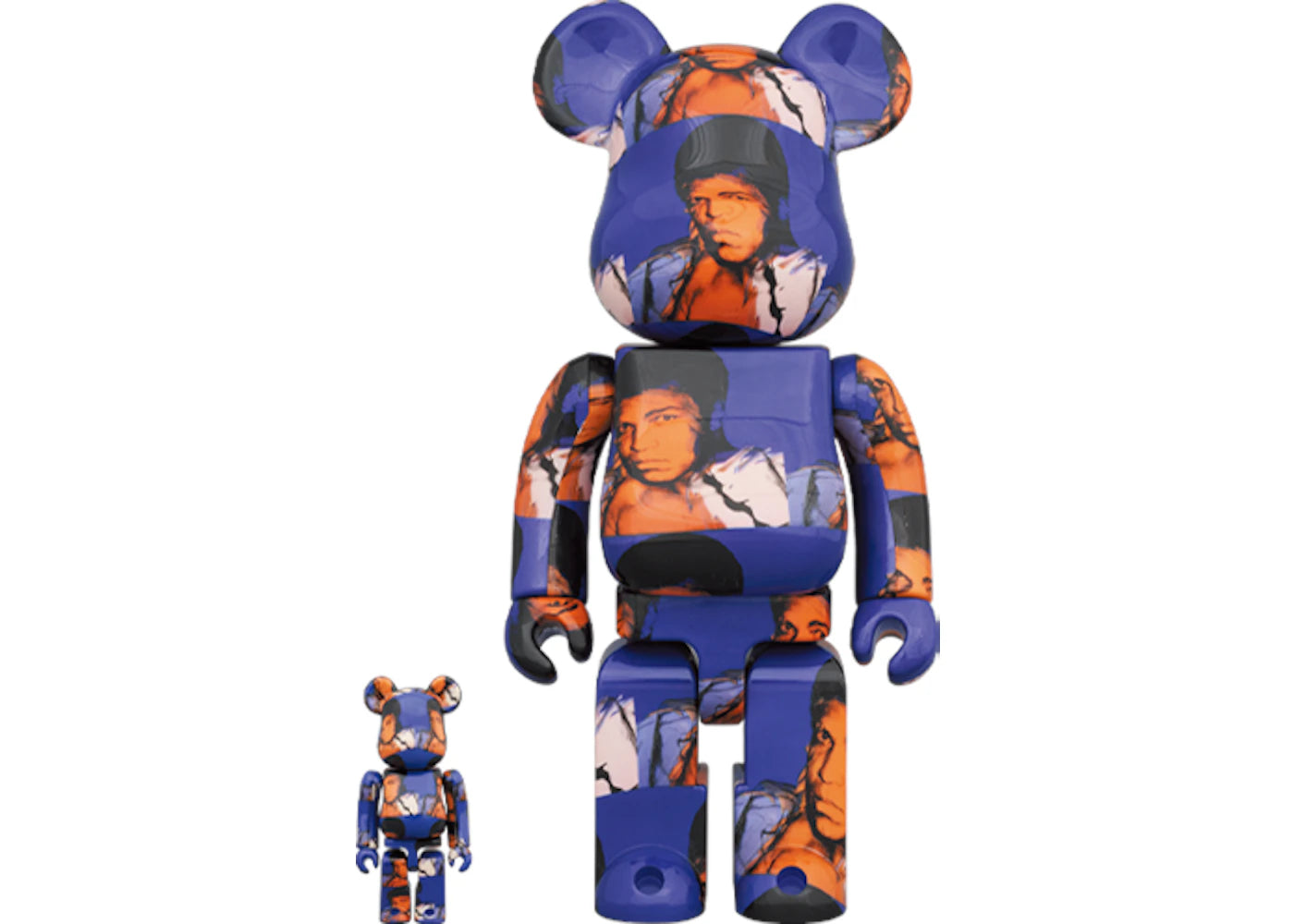 Bearbrick Andy Warhol's Muhammad Ali 100% & 400% Set -1