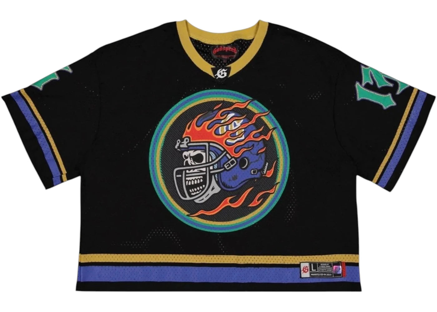Godspeed First Down Jersey Black/Yellow/Blue -1