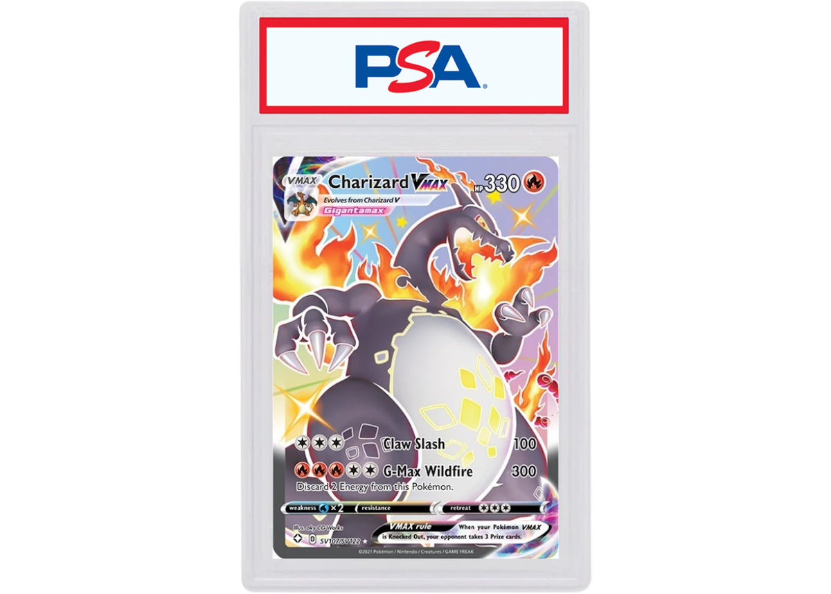 Shiny Charizard VMAX 2021 Pokemon TCG Sword & Shield Shining Fates Full Art #SV107/SV122 (PSA or BGS Graded) -1