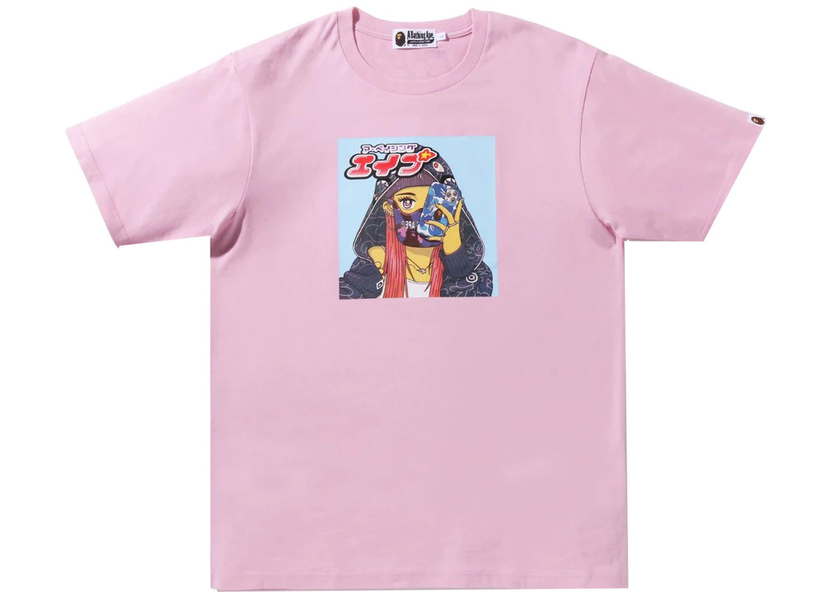 BAPE Girl Tee Pink -1