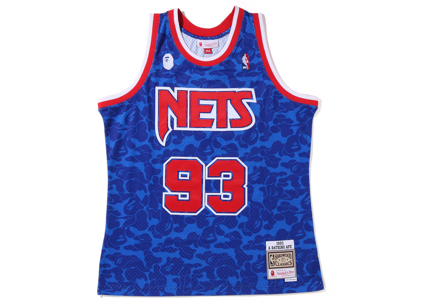 BAPE x Mitchell & Ness New Jersey Nets Jersey Blue -1