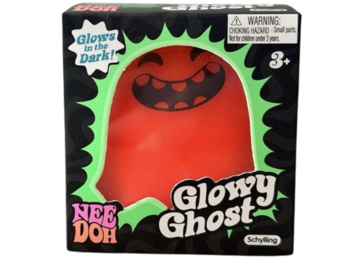 NeeDoh Glowy Ghost Squishy Fidget Toy (Random Facial Expression) Orange -1