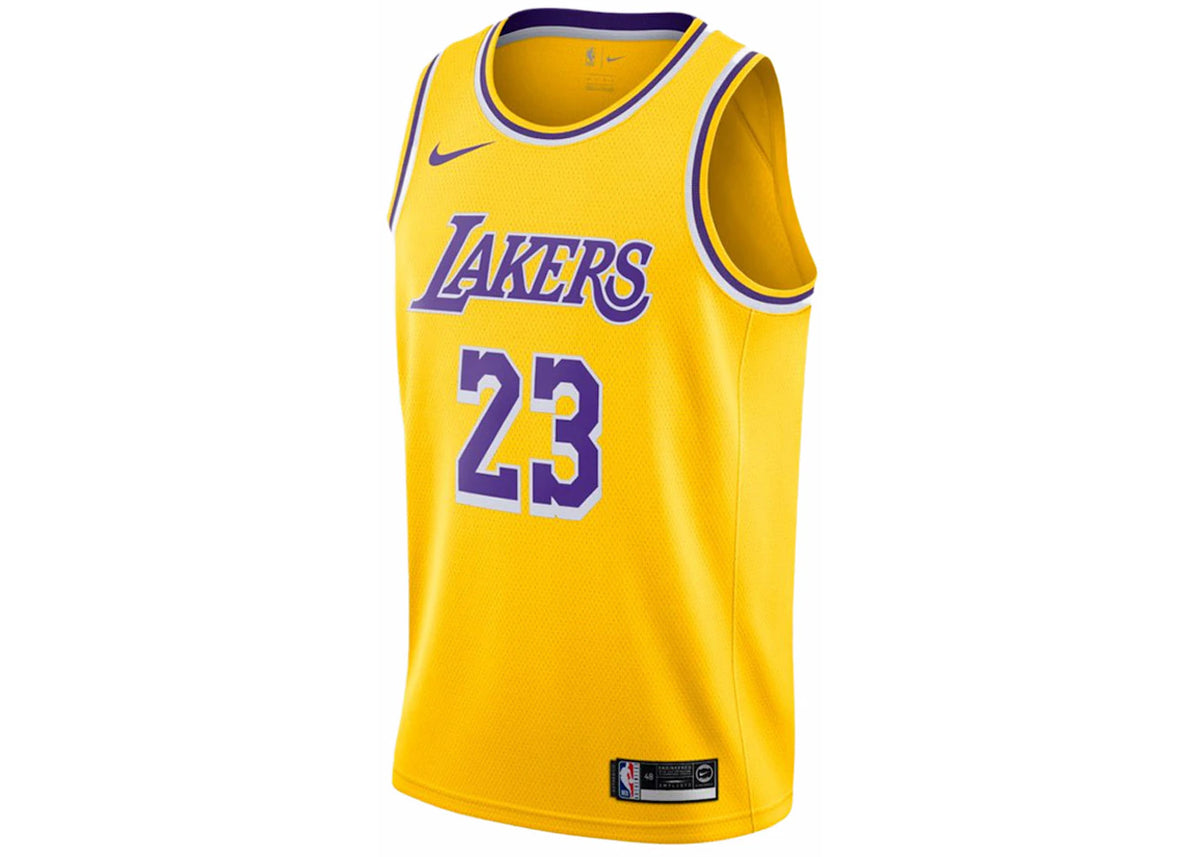 Nike LeBron James Icon Swingman Jersey Yellow -1