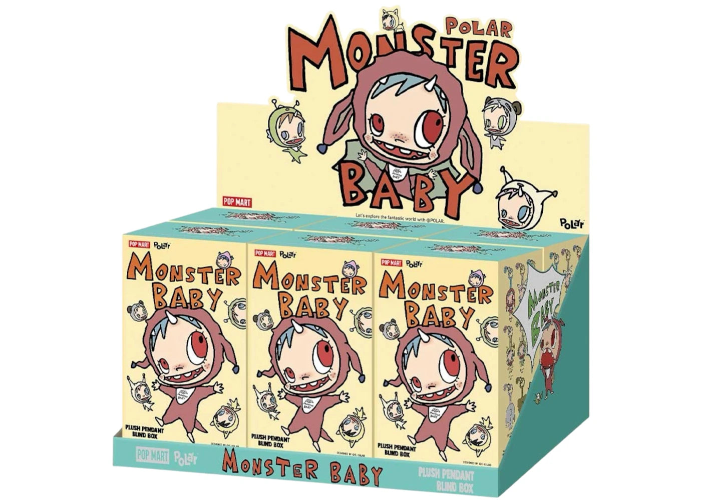 Pop Mart POLAR Monster Baby Collection Series Plush Pendant Ver.1 Sealed Case (6 Blind Box) -1