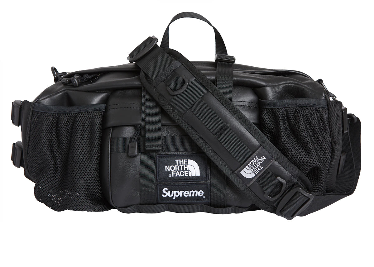 Supreme The North Face Leather Mountain Waist Bag Black -1