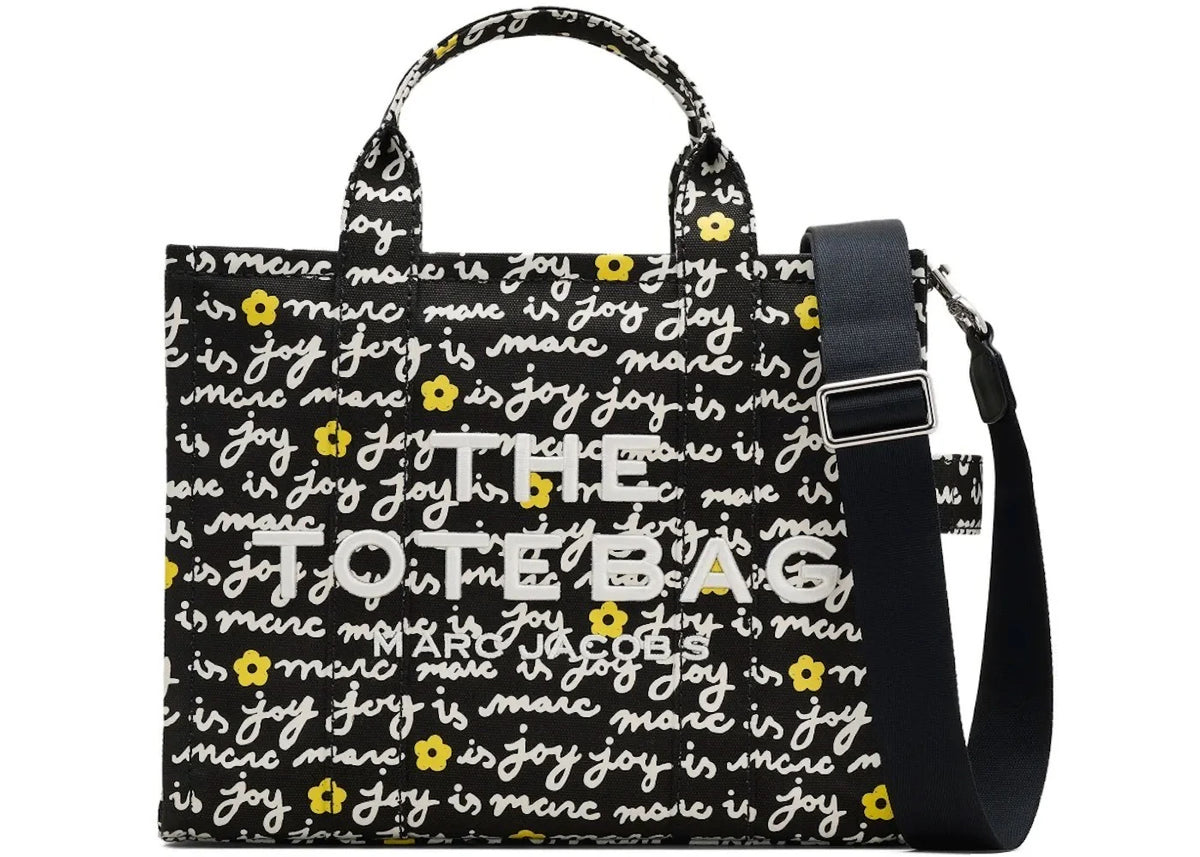 Marc Jacobs The Medium Marc Is Joy Canvas Tote Bag Black Multi -1
