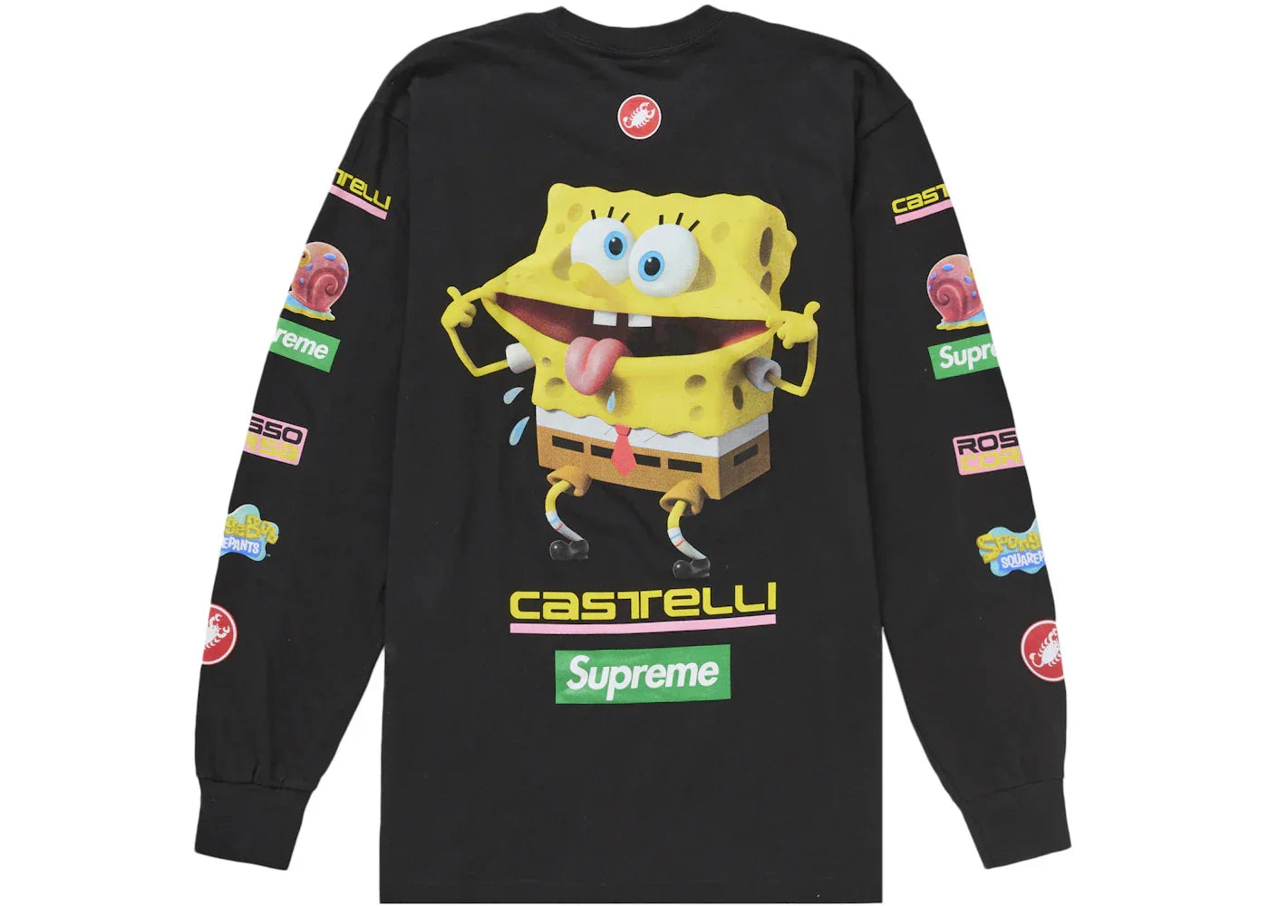 Supreme SpongeBob/Castelli Racing L/S Tee Black -1