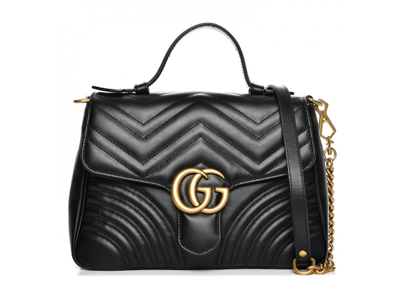 Gucci GG Marmont Small Top Handle Bag Black -1