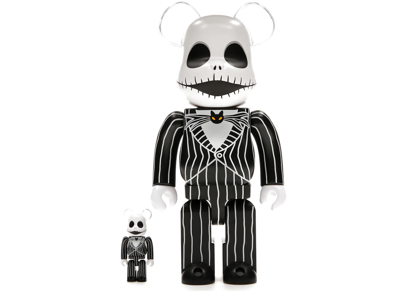Bearbrick x Disney Tim Burton's The Nightmare Before Christmas Jack Skellington 100% & 400% Set -1