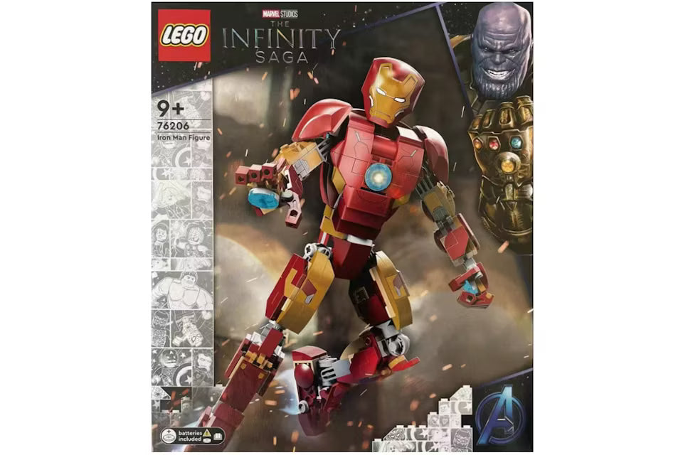 LEGO Marvel The null Saga Iron Man Figure Set 76206 Red & Gold -1