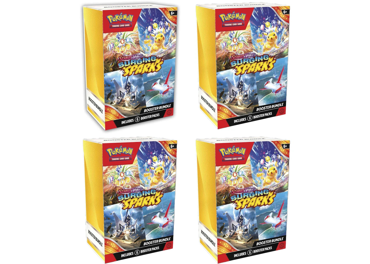 Pokémon Scarlet & Violet Surging Sparks Booster Bundle Box 4x Lot -1