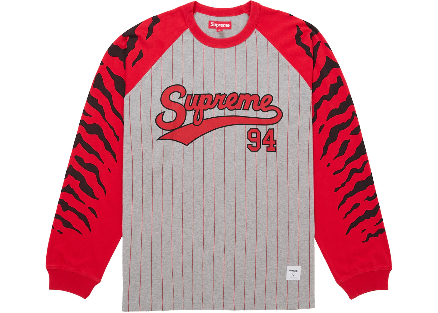 Supreme Tiger Raglan L/S Top Grey -1